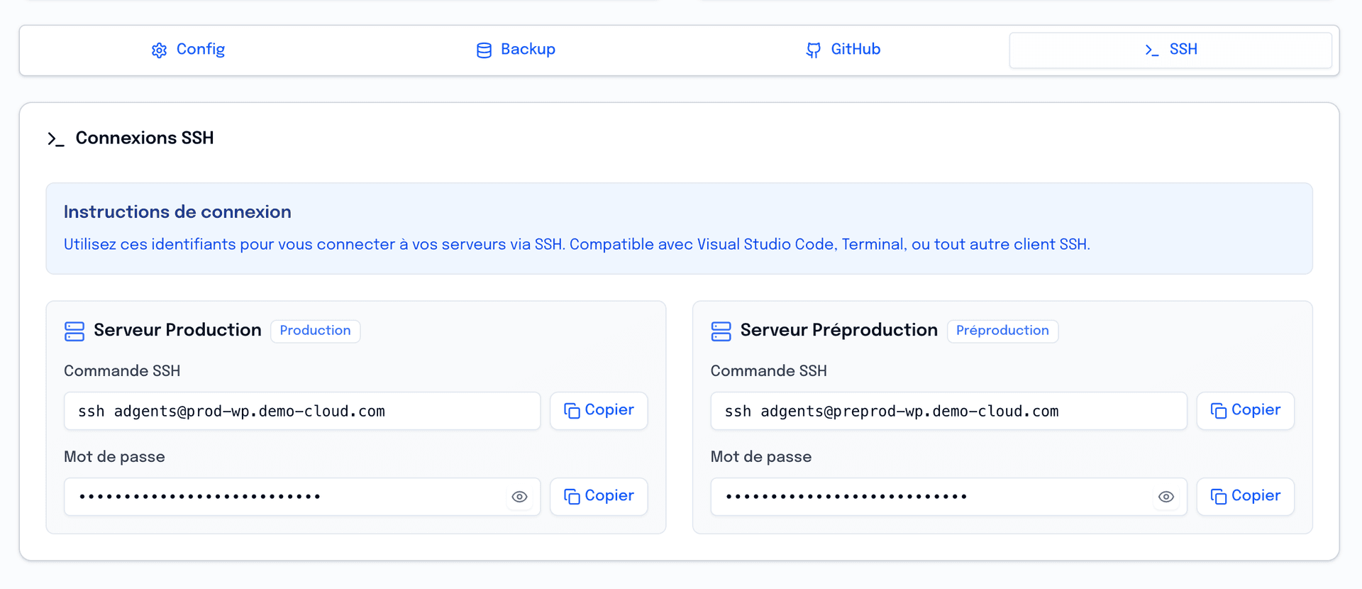 Commande SSH