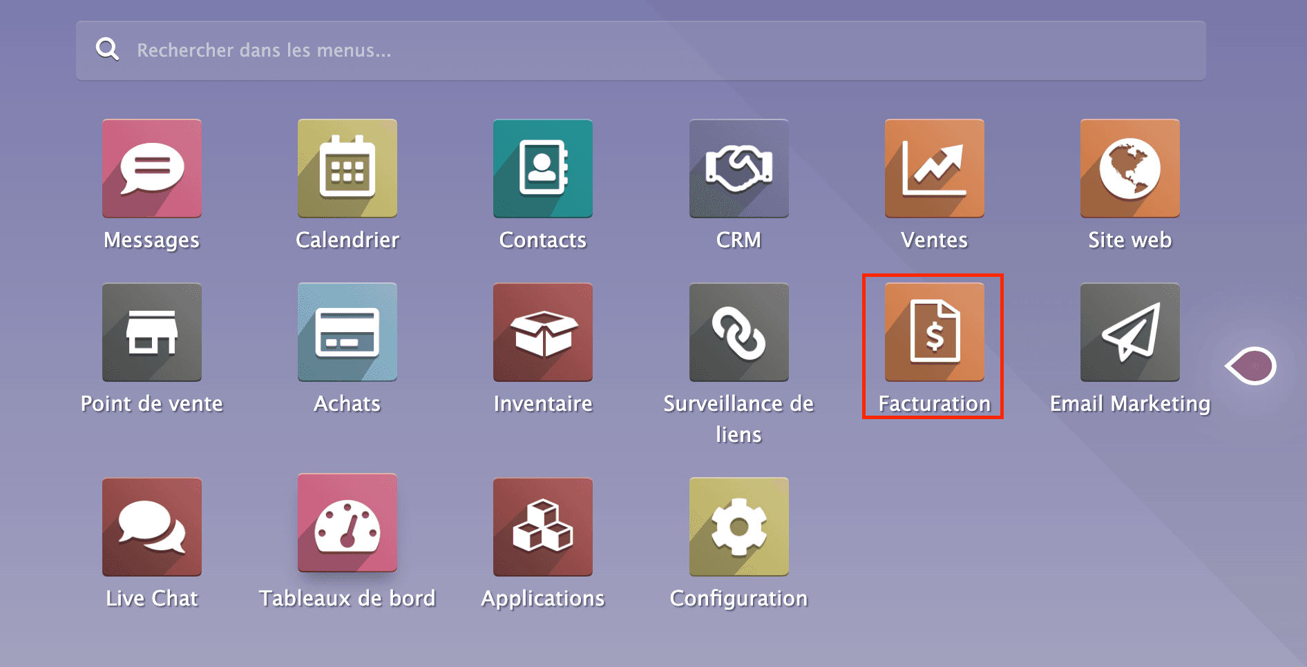 Accès au module Facturation