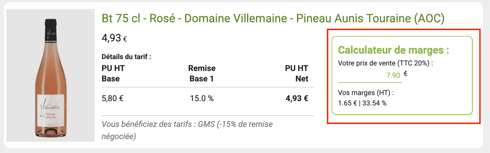 Simulateur de prix de vente