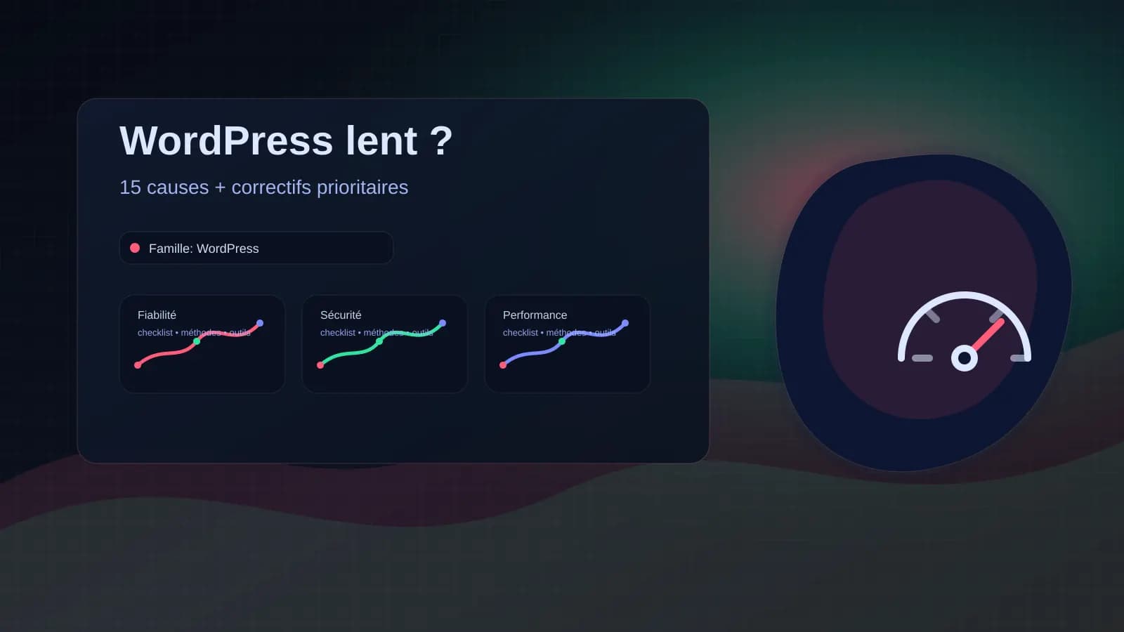 WordPress lent : 15 causes + correctifs (cache, DB, images, PHP, CDN) — guide 2026